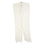 UNION BAY Womens Polyester Blend White Regular Straight Trousers W36 L32 Casual