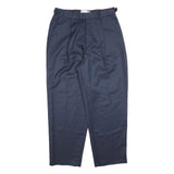 TOPMAN Mens Polyester Blend Navy Relaxed Straight Trousers W34 L32 Smart Office