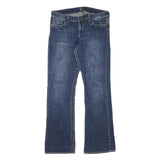 HOT Womens Jeans Blue Regular Straight Denim Raw W33 L31 Stylish Casual