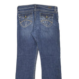 HOT Womens Jeans Blue Regular Straight Denim Raw W33 L31 Stylish Casual