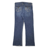 HOT Womens Jeans Blue Regular Straight Denim Raw W33 L31 Stylish Casual