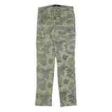 EMP Mens Cotton Blend Regular Cargo Trousers W30 L34 Camouflage Print Zip