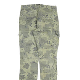 EMP Mens Cotton Blend Regular Cargo Trousers W30 L34 Camouflage Print Zip