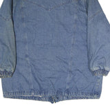 LAFEI-NIER Womens Blue Denim Button Jacket L Cotton Relaxed Fit Casual Outerwear