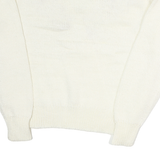 JOCELYN SMITH Womens Cream Wool Patterned V-Neck Basic Knit L Elegant Pullover