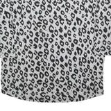 ONLY Womens Grey Black Animal Print Patterned Cotton Blend Jumper S Crew Neck