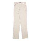 ARMANI JEANS Womens Cotton Blend Beige Slim Straight Trousers W26 L32