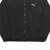 PUMA Mens Black Track Jacket XL Polyester Plain Zip Athletic Sportswear