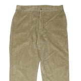 Mens Beige Cotton Blend Regular Fit Straight Leg Trousers W38 L28 Casual