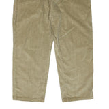 Mens Beige Cotton Blend Regular Fit Straight Leg Trousers W38 L28 Casual