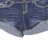 HYDRAULIC Womens Shorts Blue Denim Casual M W32 Cotton Blend Stylish Comfort
