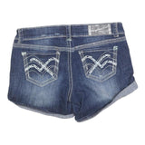 HYDRAULIC Womens Shorts Blue Denim Casual M W32 Cotton Blend Stylish Comfort