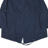 TOMMY HILFIGER Womens Blue Polka Dot Jacket 2XL Polyester Blend Zip Pocketed