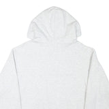 JERZEES Mens Grey Hoodie M Cotton Blend Pullover Graphic Print Casual