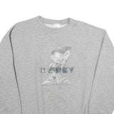 DISNEY Mens Grey Dopey Character Crew Neck L Cotton Pullover Sweatshirt