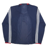 ADIDAS Mens Navy & White Quarter Zip Sweatshirt XL Sports Casual Athletic