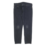 LEVI'S 501CT Womens Jeans Black Classic Straight Denim W36 L30 Stylish Detailed