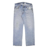 LEVI'S 501 Mens Jeans Blue Regular Straight Denim Medium W32 L30 Classic Style