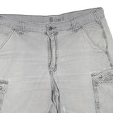 CARHARTT Mens Grey Cargo Cotton Blend Shorts L W36 Workwear Utility Casual