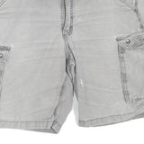 CARHARTT Mens Grey Cargo Cotton Blend Shorts L W36 Workwear Utility Casual