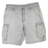 CARHARTT Mens Grey Cargo Cotton Blend Shorts L W36 Workwear Utility Casual