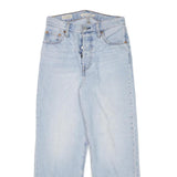LEVI'S Womens Jeans Blue Regular Straight Denim Light W26 L26 Button Closure