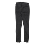LEVI'S 710 Slim Womens Jeans Black Denim Raw W28 L28 Frayed Hem Stretch
