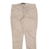 LEVI'S Womens Slim Beige Cotton Blend Zip Closure Trousers W30 L32 Skinny Fit