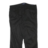 NAUTICA Womens Black Cotton Blend Slim Straight Trousers W33 L26 Stylish Casual