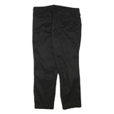 NAUTICA Womens Black Cotton Blend Slim Straight Trousers W33 L26 Stylish Casual