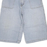 SANDOULI Womens Denim Blue Relaxed Fit Long Length Shorts S W26