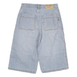 SANDOULI Womens Denim Blue Relaxed Fit Long Length Shorts S W26
