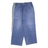 ROSKY Womens Blue Relaxed Straight Denim Medium W32 L26 Casual Sports Stripe