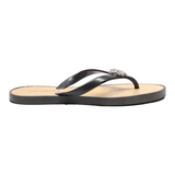 CAFEMODA Flip Flop Sandals Black Synthetic Womens UK 5