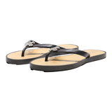 CAFEMODA Flip Flop Sandals Black Synthetic Womens UK 5