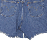 LEVI'S Womens Denim Blue Casual Shorts M W34 Distressed Frayed Hem