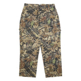 FIELDSTAFF Mens Cotton Blend Camouflage Relaxed Straight Trousers W40 L33 Cargo