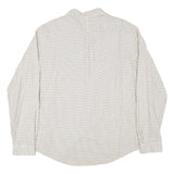 RALPH LAUREN Mens White & Brown Check Shirt 2XL Classic Fit Button-Down Collar