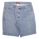 TRADERS Mens Denim Blue Casual Shorts 2XL W36 Cotton Blend Relaxed Fit