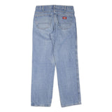 DICKIES Womens Jeans Blue Regular Straight Denim Medium W32 L32 Cotton Blend Zip