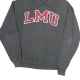 CHAMPION Mens Grey LMU Pullover Hoodie L Cotton Casual Comfort Sweatshirt
