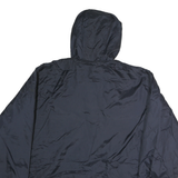 DICKIES Mens Navy Blue Hooded Zip Jacket L Polyester Plain Lightweight Durable