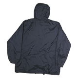 DICKIES Mens Navy Blue Hooded Zip Jacket L Polyester Plain Lightweight Durable