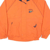 NAUTICA Mens Orange & Navy Zip Jacket M Polyester Blend Plain Lightweight Casual