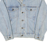 STAFF Mens Blue Cotton Blend Denim Jacket M Classic Button Closure Casual