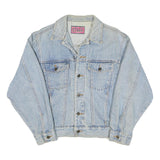 STAFF Mens Blue Cotton Blend Denim Jacket M Classic Button Closure Casual