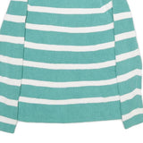 TOMMY HILFIGER Womens Green & White Patterned Cotton Jumper Round Neck Basic