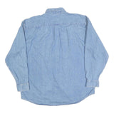 HIGH SIERRA Mens Blue Denim Shirt XL Button-Down Collar Long Sleeve Casual