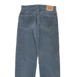 LEVI'S Womens Cotton Blend Blue Regular Straight Trousers W32 L34 Relaxed Fit