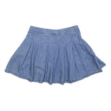 AMERICAN EAGLE Womens Blue Denim Pleated Mini Cotton Skirt S Casual Summer